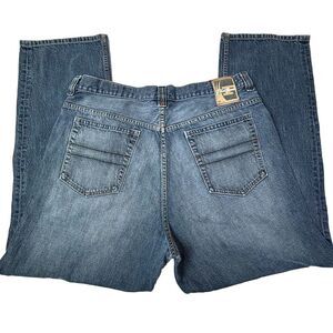 VTG Phat Farm Jeans Mens 38 Blue Denim Baggy Wide Skater Hip Hop Y2K 90s EUC‎